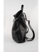 Mochila de piel Nash negra - 39x35x9 cm