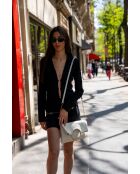 Jany leren handtas gebroken wit - 29x31,5x2 cm