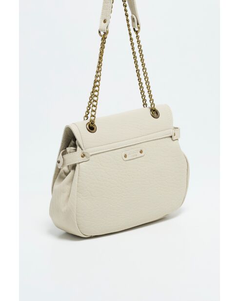 Joyce leren schoudertas gebroken wit - 27x22x8 cm