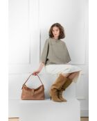 Ellad camel leren schoudertas - 25x29x9 cm