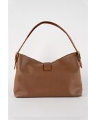 Ellad camel leren schoudertas - 25x29x9 cm