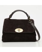 Louis Moka Schultertasche aus Samt - 28x20x9 cm