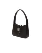 Borsa a tracolla Lyra piccola in pelle nera-23x14x5 cm