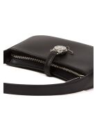 Borsa a tracolla Lyra piccola in pelle nera-23x14x5 cm