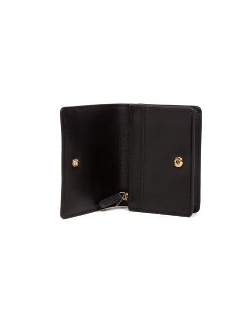 Portafoglio in pelle Carson nero-10,8x8,3x3,2 cm