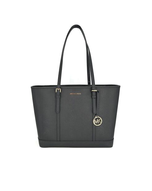 Bolsa grande de piel negra Jet Set Travel, 43 x 29 x 16 cm