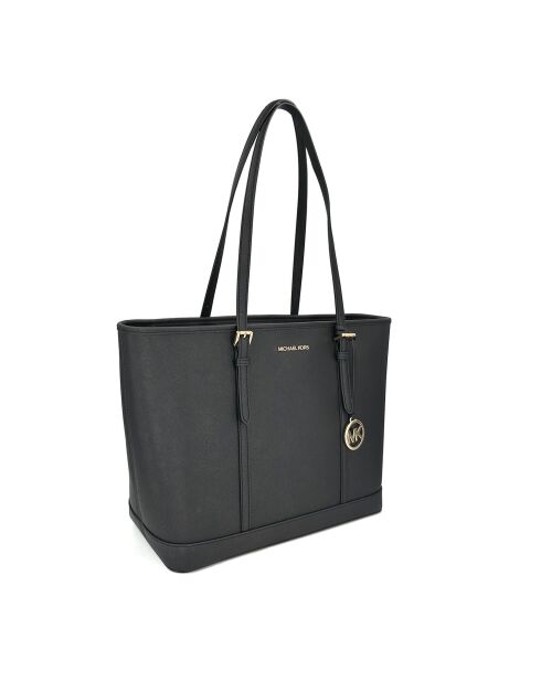 Bolsa grande de piel negra Jet Set Travel, 43 x 29 x 16 cm