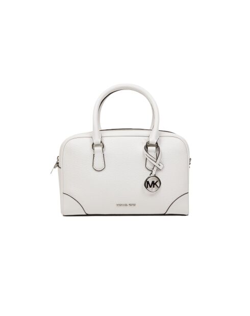 Thompson Mittelgroße Lederhandtasche Optical White-27,9 x 18,4 x 8,9 cm