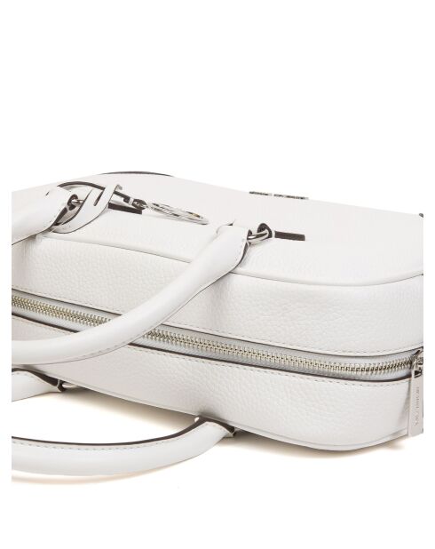 Thompson Mittelgroße Lederhandtasche Optical White-27,9 x 18,4 x 8,9 cm