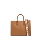 Mirella Lederhandtasche Medium East-West Braun-35x27x12 cm
