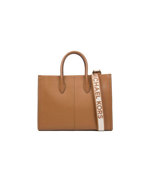 Mirella leren handtas medium oost-west bruin-35x27x12 cm