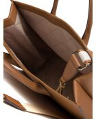 Mirella Lederhandtasche Medium East-West Braun-35x27x12 cm