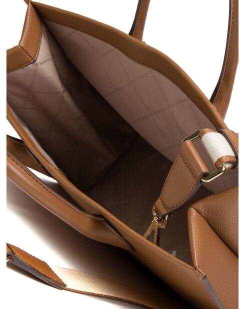 Mirella leren handtas medium oost-west bruin-35x27x12 cm