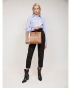 Mirella Lederhandtasche Medium East-West Braun-35x27x12 cm