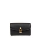 Portafoglio Lyra in pelle extra piccolo nero -11x7x3 cm