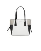 Bolsa de mano Voyager grande East West, óptica, blanca, 38 x 28 x 16 cm