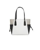 Bolsa de mano Voyager grande East West, óptica, blanca, 38 x 28 x 16 cm