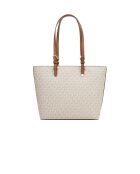 Bolsa de viaje con doble bolsillo, tamaño mediano, color vainilla, 37 x 26 x 17 cm