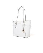 Charlotte Tragetasche aus Leder, Größe L, optisch, Weiß-38x25,5x12 cm