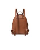 Sac à dos en Cuir Rhea Zip moyen Marron-26x32x13 cm