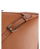 Sac à dos en Cuir Rhea Zip moyen Marron-26x32x13 cm