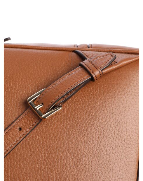 Zaino Rhea Zip Medium in pelle marrone-26x32x13 cm