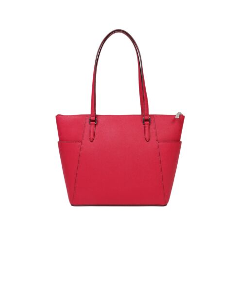 Charlotte Tragetasche aus Leder, groß, Erdbeerfarben, 28 x 26 x 11,5 cm