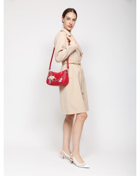 Sac bandoulière Carmela Medium Pouchette Fraise-29x17x10 cm