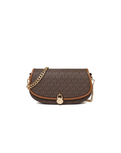 Sac bandoulière convertible Mila petit modèle Brun-22x12x5 cm