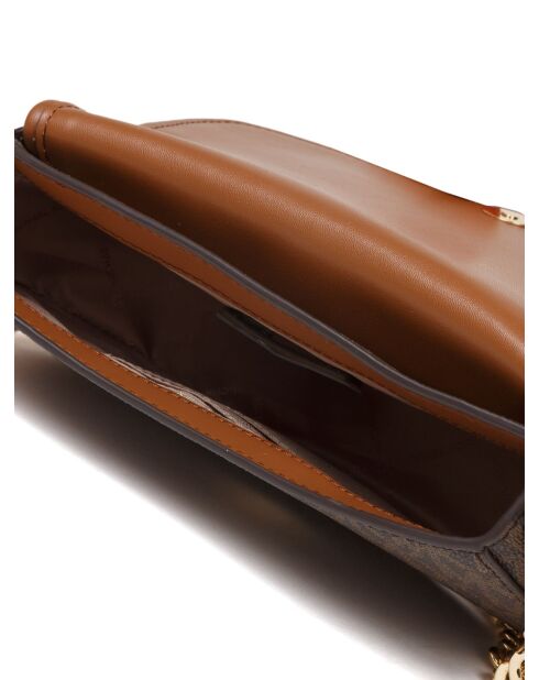 Sac bandoulière convertible Mila petit modèle Brun-22x12x5 cm