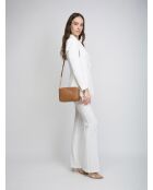 Mittelgroße Schultertasche Jet Set aus Leder in Braun - 21x14x6 cm