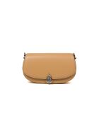 Umhängetasche Mila aus Leder, kleines Erdnussmodell, 22x14x6 cm