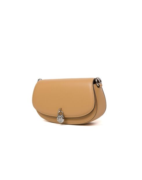 Umhängetasche Mila aus Leder, kleines Erdnussmodell, 22x14x6 cm