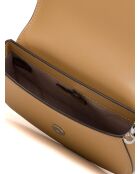 Umhängetasche Mila aus Leder, kleines Erdnussmodell, 22x14x6 cm