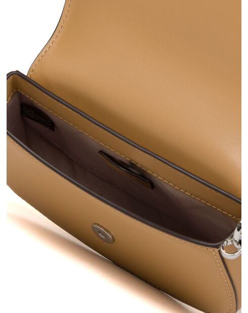 Umhängetasche Mila aus Leder, kleines Erdnussmodell, 22x14x6 cm