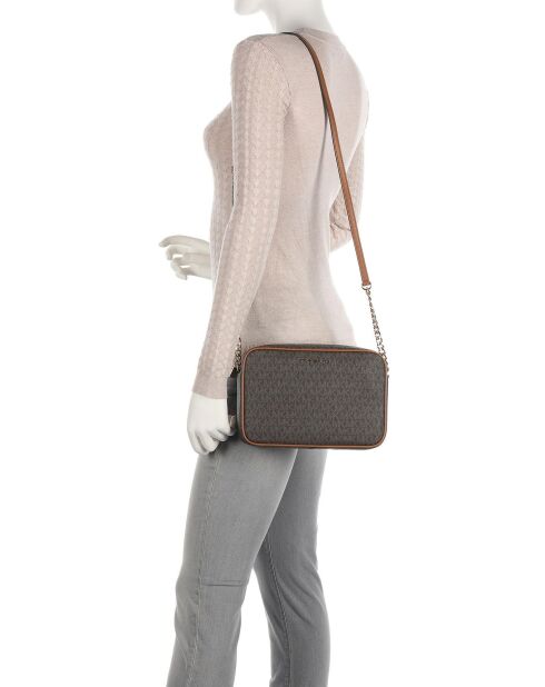 Bandolera East West Crossbody marrón-24x16x5 cm