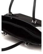 Bolsa Voyager Large East West en blanco y negro, 15,9 x 27,9 x 29,2 cm