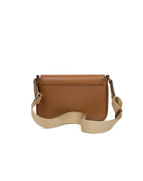 Bradshaw middelgrote bruine leren schoudertas-24x16x8 cm