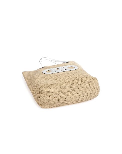 Bolsa Eliza extragrande natural, 45,5 x 38 x 14 cm