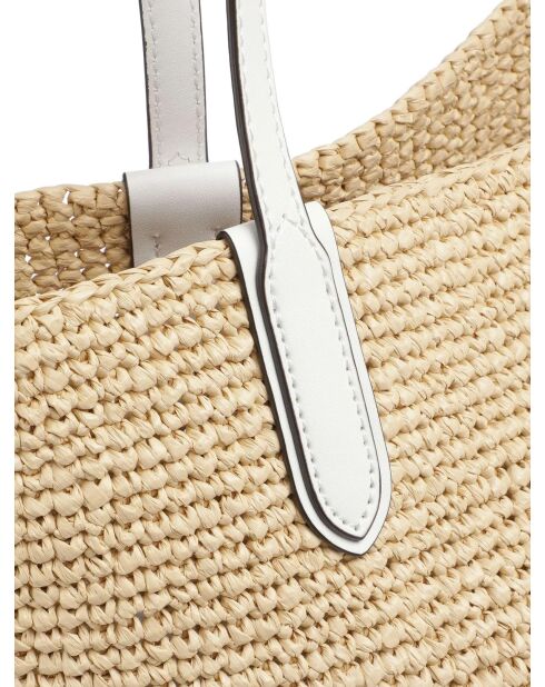 Bolsa Eliza extragrande natural, 45,5 x 38 x 14 cm