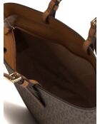 Bolsa de viaje Brown Jet Set, tamaño mediano, con doble bolsillo, 37 x 26 x 17 cm