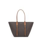 Bolso Moore con hebilla grande marrón-50x30x15 cm