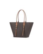 Bolso Moore con hebilla grande marrón-50x30x15 cm