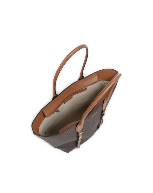 Bolso Moore con hebilla grande marrón-50x30x15 cm