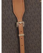 Bolso Moore con hebilla grande marrón-50x30x15 cm