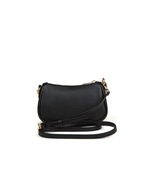 Carmela Small Pouchette Schultertasche aus schwarzem Leder, 20 x 12 x 6 cm