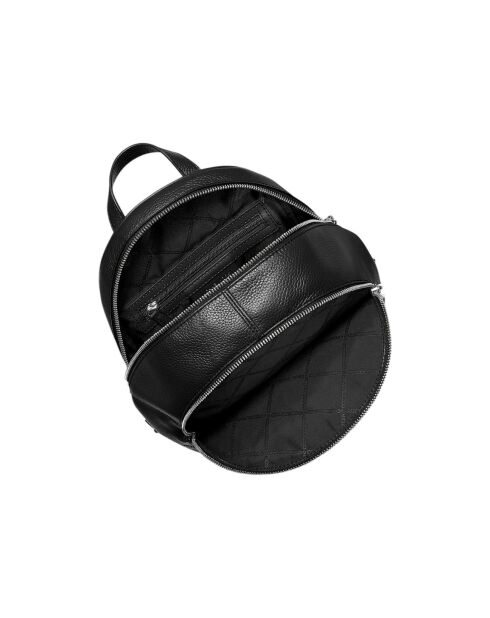 Zaino nero in pelle Rhea di medie dimensioni, 25,5x30x11,5 cm