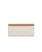 Portafoglio in pelle Hamilton marrone/vaniglia-19x10x3 cm