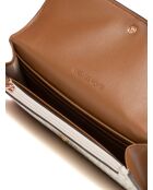 Portafoglio in pelle Hamilton marrone/vaniglia-19x10x3 cm