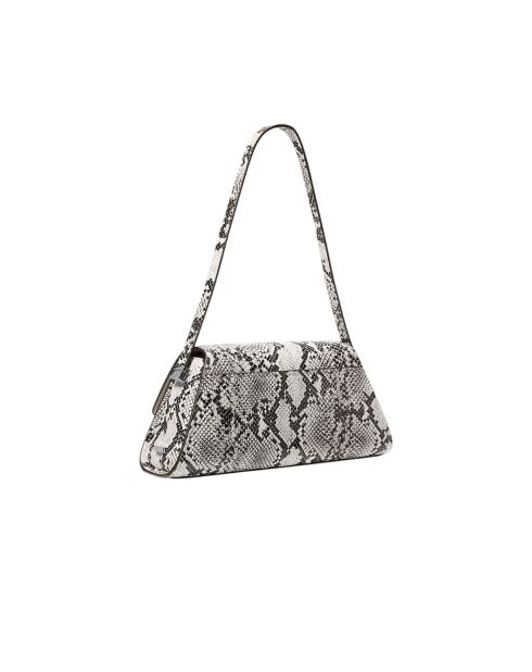 Sac porté épaule en Cuir Ludlow moyen Aluminium-30x14x8 cm
